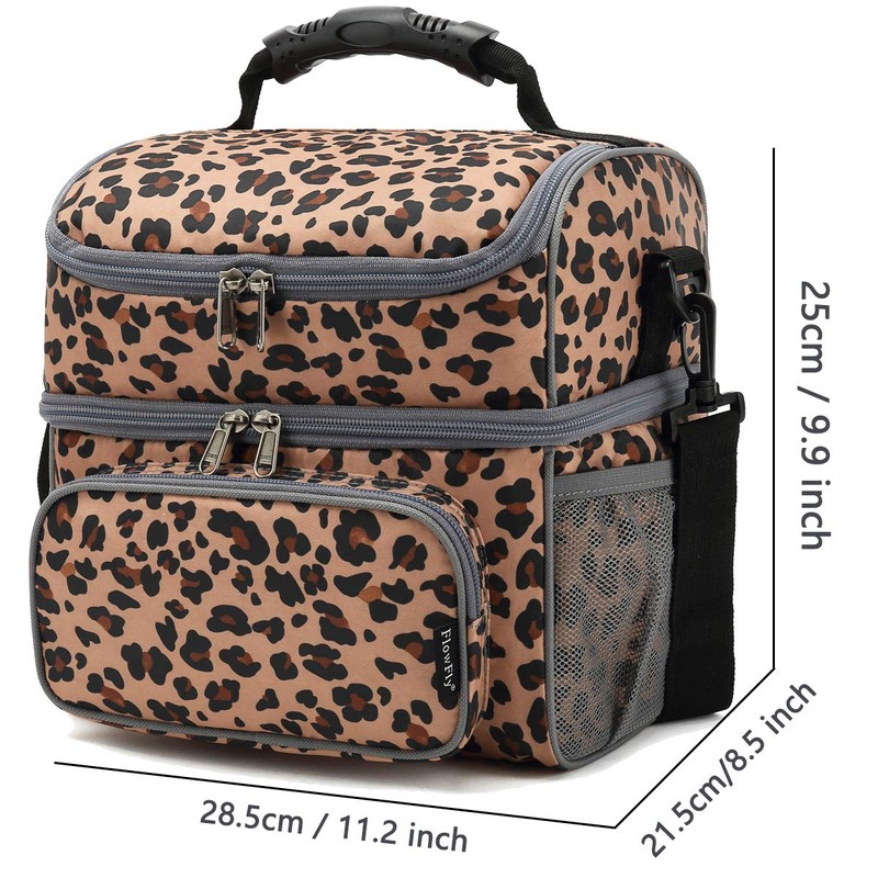 FlowFly Double Layer Cooler Insulated Lunch Bag Adult Lunch Box