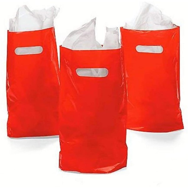 Rhode Island Novelty Red Plastic Bags 50 Count