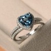 Mnyixsi Fashion Cubic Zirconia Heart Ring for Women, 925 Sterling