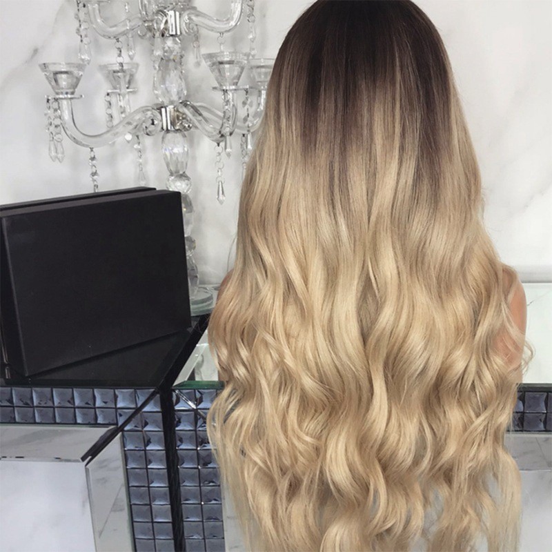 Natural Long Wavy Wigs Lace Front Wig Heat Resistant Hair
