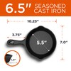 COMMERCIAL CHEF 6.5 Inch Cast Iron Skillet, Black