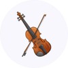 24 x 40mm Round 'Violin' Stickers (SK00017583)