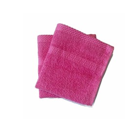 Lyra Linens - 100% Egyptian Cotton Face Flannel Washcloths - Pack of 2 OR 4 500 Gsm Facecloths, 30cm x 30cm Square, Quick Dry And Absorbent Makeup remover Cloths, Gym Towels (Fuchsia Pink, 4)