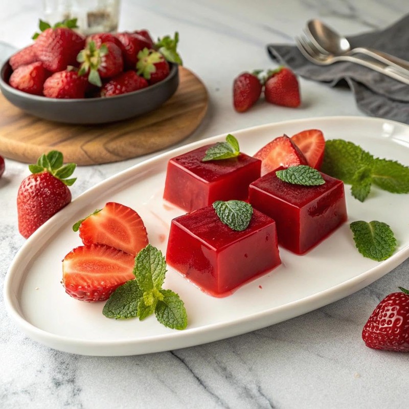 Simple Mixes Natural Gelatin Dessert, Strawberry, Healthy Snack, Dye-Free, No