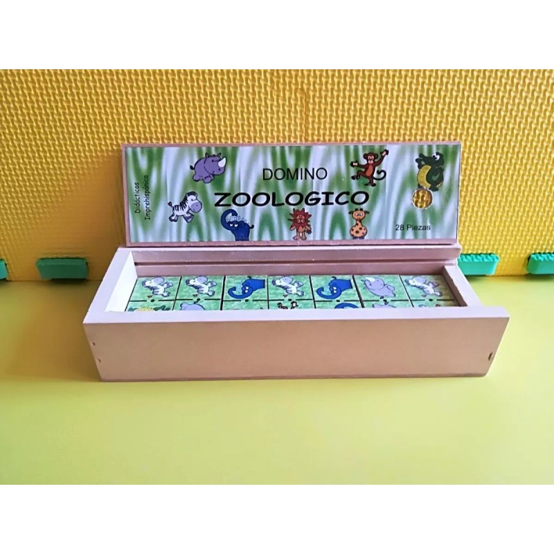 Domino Dominó Zoológico De Madera, Educativo, Didáctico