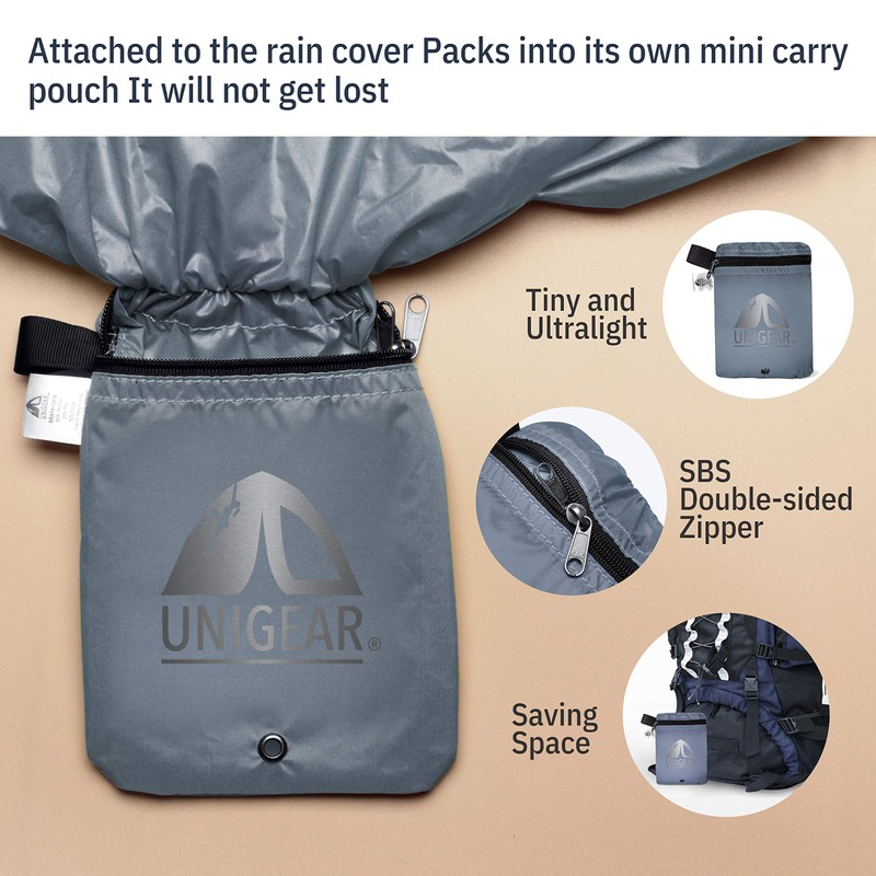 Unigear 10-90L Rainproof Backpack Cover Waterproof Dustproof Abrasion Resistant Durable