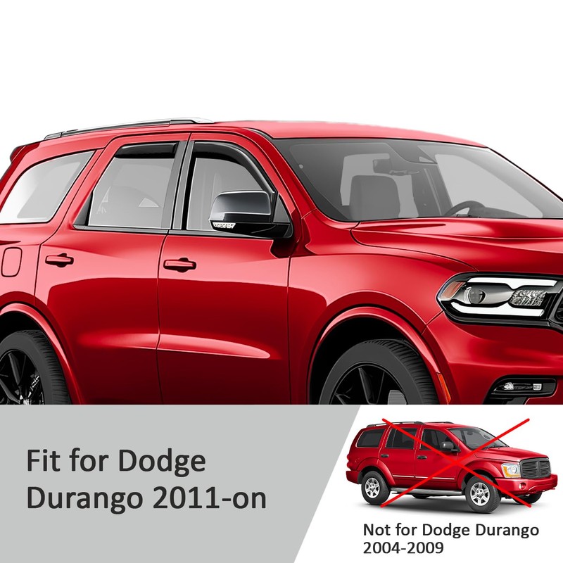 Voron Glass in-Channel Extra Durable Rain Guards for Dodge Durango