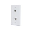 Monoprice Recessed HDMI Wall Plate, with 1 HDMI F/F Adapter