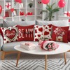 Valentine's Day Polka Dots Love Heart Mason Jar Throw Pillow