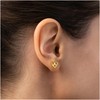 Gold Heart Earrings for Women. Small size Dimensions: 0.40 in