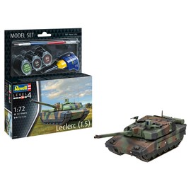 Revell Model Kit Leclerc (T.5) | French Battle Tank | With Rotating Tower & Detailed Surfaces | Includes Glue and Brush