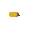 Daniel Woodhead 1447 Super-Safeway Plug, NEMA 5-15P Style Yellow