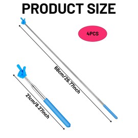 4 Finger Pointer Sticks, Pointer Finger, Finger Pointer Stick, Extendable Teaching Pointer for Teachers, Presenters, and Public Speakers, 4 Pack in Multiple Colors, Extends to 68 cm, Retracts to 21 cm