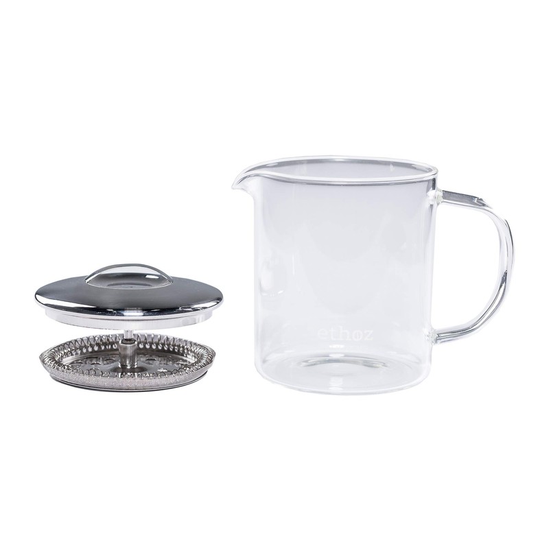 ethoz® Glass Tea Brewer – Premium Loose-Leaf Infuser, Borosilicate Chamber,