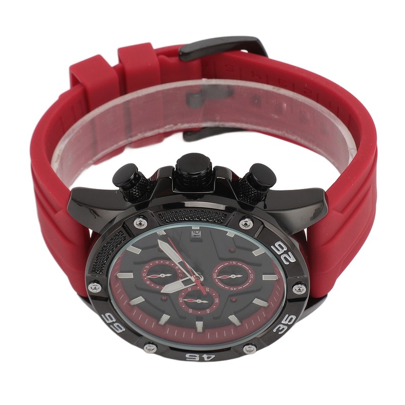 Waterproof Chronograph Watch Fashion Casual Mechanical Silicone Calendar Business Watch