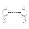 Korsteel Stainless Steel French Link 3 Ring Gag Bit, 5.5"