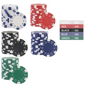 LUOBAO 800pc Poker Chips Set Blackjack Chips Casino Poker Chips for Gambing 11.5g Bulk Fake Poker Chip for Texas Hold em Roulette Chips for Black Jack Card Game