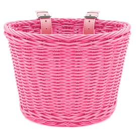 ANZOME Children's Bicycle Basket Front Handlebar Basket for Boys & Girls Cute Bicycle Basket for Front Children Bicycle Accessories Suitable for Most Children's Bicycles such as Tricycle, Balance