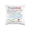 To My Girlfriend Pillow From Boyfriend To My Girlfriend I
