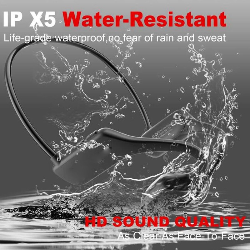 Bone Conduction Bluetooth5.3 Headset IPX5 Waterproof Open Ear Sports Headset