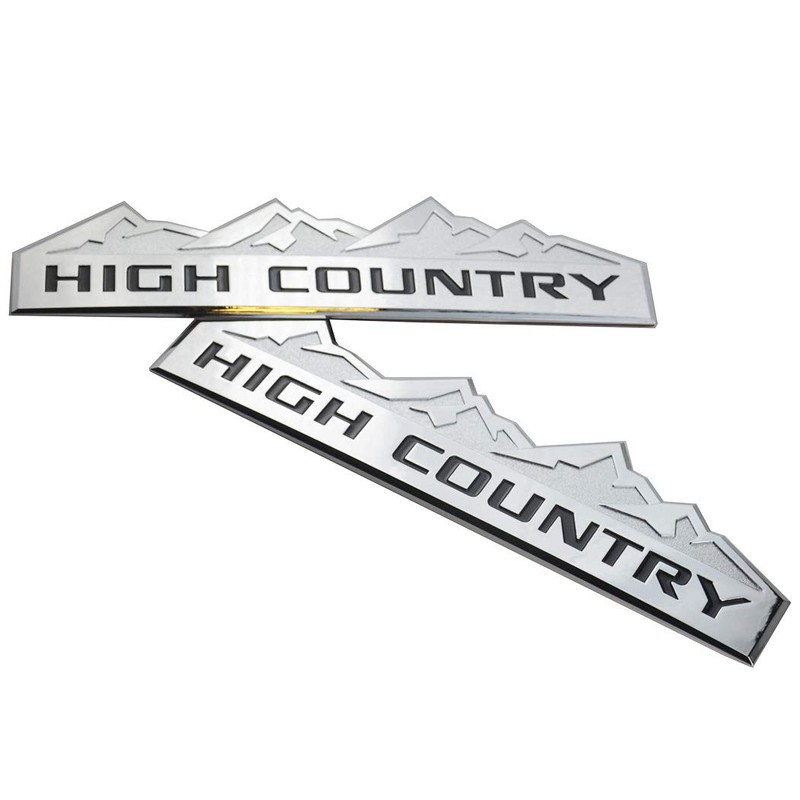 2X High Country Emblem Fender Tailgate Badge Strong Adhesive Fit