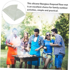 GANAZONO Fireproof Floor Mat Heat Insulation Pad for Outdoor BBQ Heat Resistance Blanket (Grey) 1 Pc Portable Food Mat