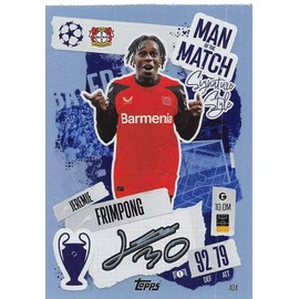 Match Attax 2024 2025 Jeremie Frimpong Man of The Match Trading Card