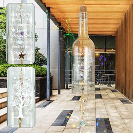 Wind Chimes for Loss of Loved One Memorial Wind Chimes Sympathy Gifts for Loss of Mother Bereavement and Condolence Gift Crystal Suncatcher Reinforced Spiral Cork 21" Wind Chime for Patio Deco