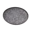Funerom Round Galvanized Metal Tray Decorative Tray Corrugated Edges (12.6
