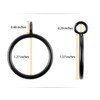 30 Pcs of 1.25 Inch Black Drapery Curtain Ring, Eau