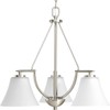Progress Lighting P4621-09 Bravo Collection 3-Light Chandelier, Brushed Nickel