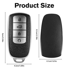 2PCS TPU Smart Key Fob Cover for Chery Omoda 5 & Tiggo 8 Pro/Plus - Soft Protective Case with Anti-Slip Grip & 360° Protection (Silver)