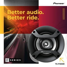 Pioneer F-Series TS-F1035R 4” 2-Way Speakers (Pair) – 150W Max, Balanced Sound + Smooth Treble, Great Stock Replacement, High-Efficiency Speaker Designed for OEM Power