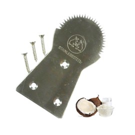 Dolphin Shop, Coconut Scraper Grater Stainless Steel Shredder Serrated Grinder Blade Meat Remover Tools 1 Pc with 3 Screw