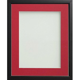 Frame Company Drayton Range 8x6-inch Black Picture Photo Frame with Red Mount for Image Size 6x4-inch