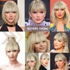 XRACEPHOL Blonde Bangs Clip in Thick Natural Full Front Neat