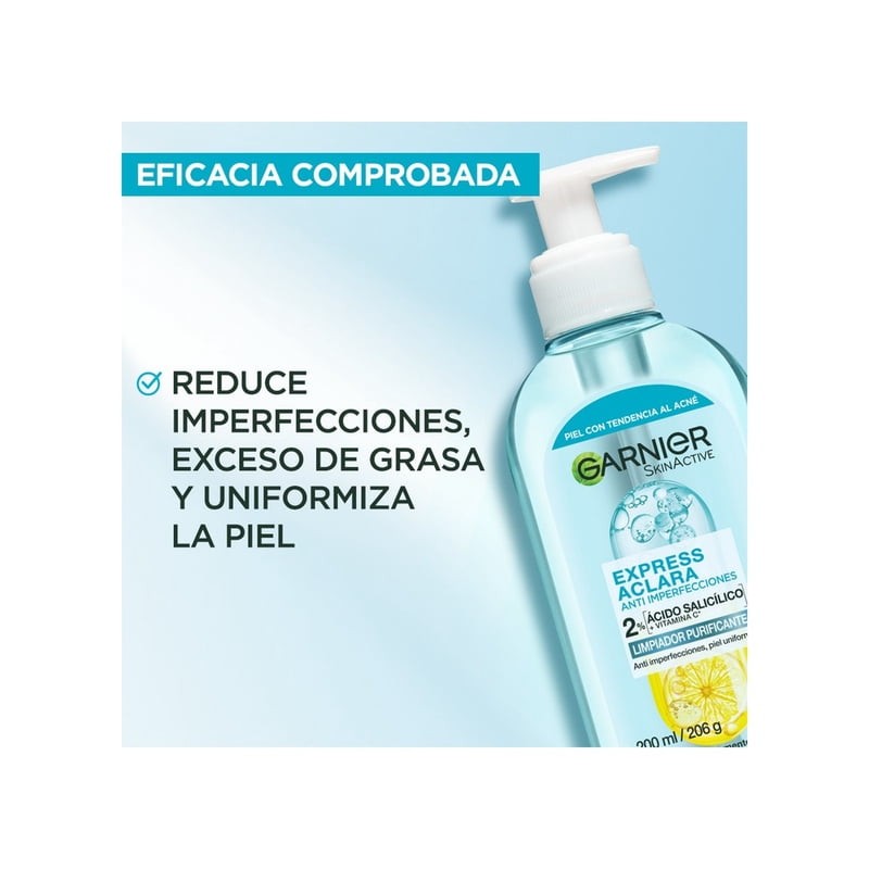 Limpiador purificante Garnier skin active anti imperfecciones 200 ml