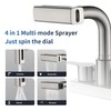 Bathroom Sink Faucet with Pull Down Sprayer 3 Holes, Brushed
