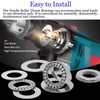 TOP-VIGOR 1Pcs AXK3552 Thrust Needle Roller Bearings with Washers, 35mmx52mmx2mm