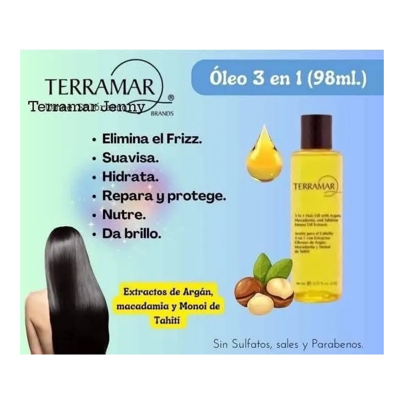 Aceite Para El Cabello 3en1 Terramar+ Suero Protector Termal