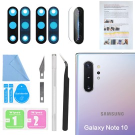 ASDAWN Galaxy Note 10/10+ Back Camera Lens Glass Replacement - 2PCS with Free Lens Film +Installation Manual +Tools