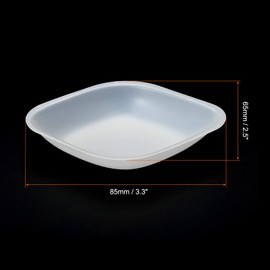 PATIKIL 5pcs Diamond Shaped Weighing Boats Plastic 30ml Medium Disposable Powder Dispenser for Weighing and Mixing White
