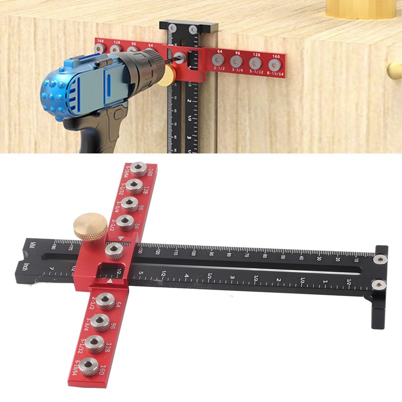 Hole Punch Locator Drill Guide, Cabinet Hardware Jig Template, Cabinet