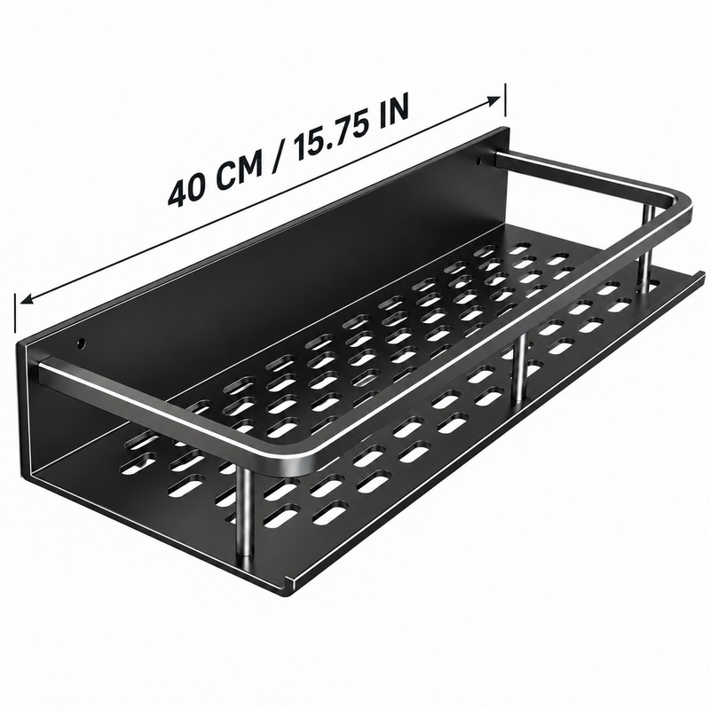 Wall Mounted Aluminum Storage Shelf for Kitchen & Bathroom –
