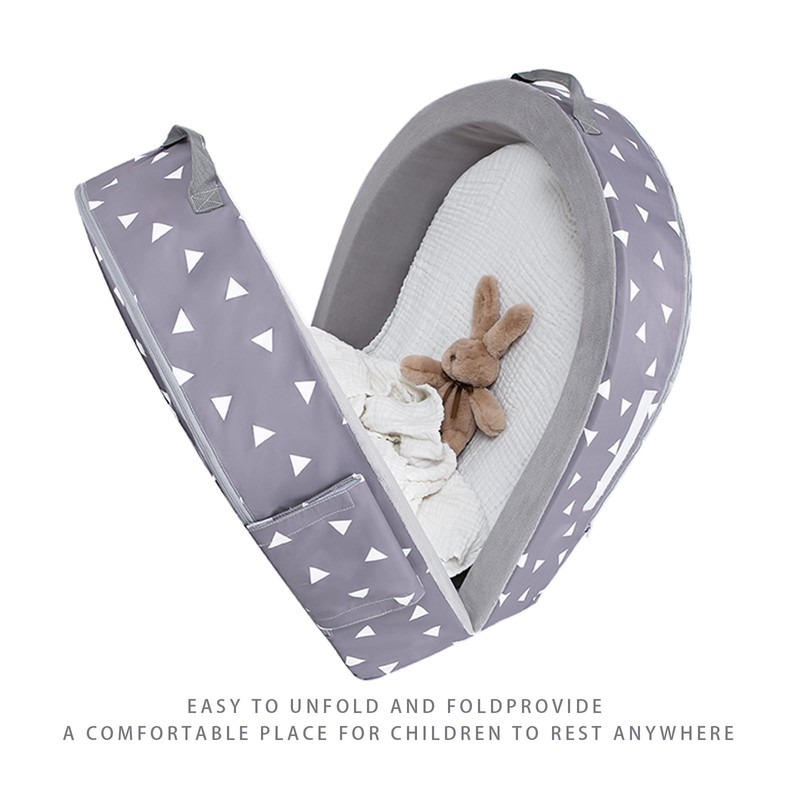 Mooedcoe Foldable Toddler Floor Bed with Sides, Folding Toddler Bed