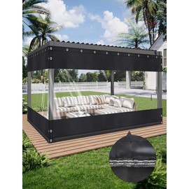 Erfolkerz PVC Curtain, Windproof & Soundproof Insulation Kit for 8' H x 10' W Garage Door