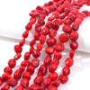 PLTbeads Red Coral Pebble Nugget Oval Free Tumbled Stone 8-10mm