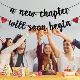 A New Chapter Will Soon Begin Banner, The Beginning of A New Chapter, Wedding Graduation Retirement Birthday Party Decorations Supplies