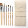 6pcs Kolinsky Travel Watercolour Brushes, Professional Sable Watercolour Paint Brushes