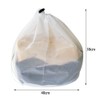 GZSYWZ 2 Pcs Mesh Laundry Bag with Drawstring Linen Portable